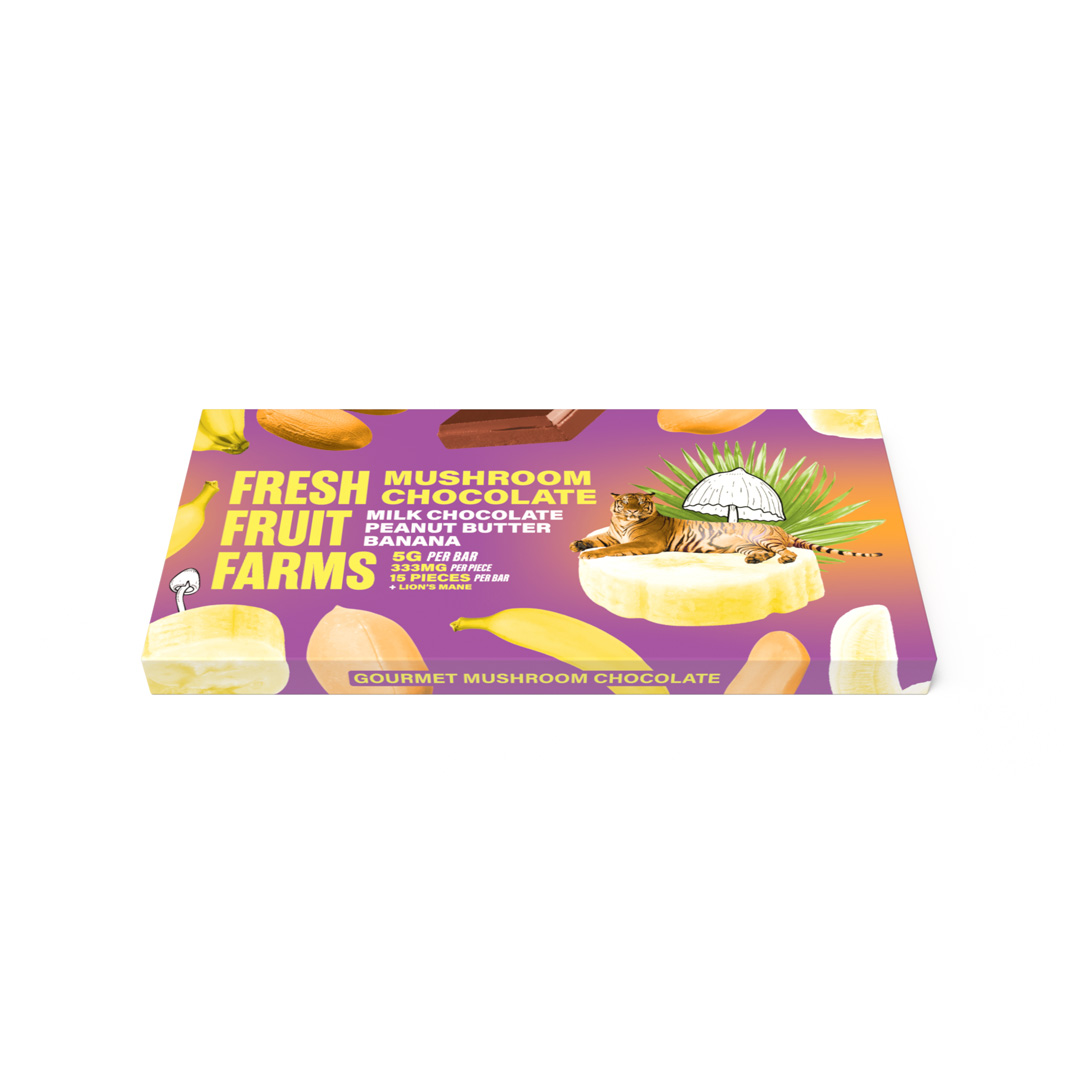 Fresh Fruit Farms Milk Chocolate Peanut Butter Banana Chocolate Bar
